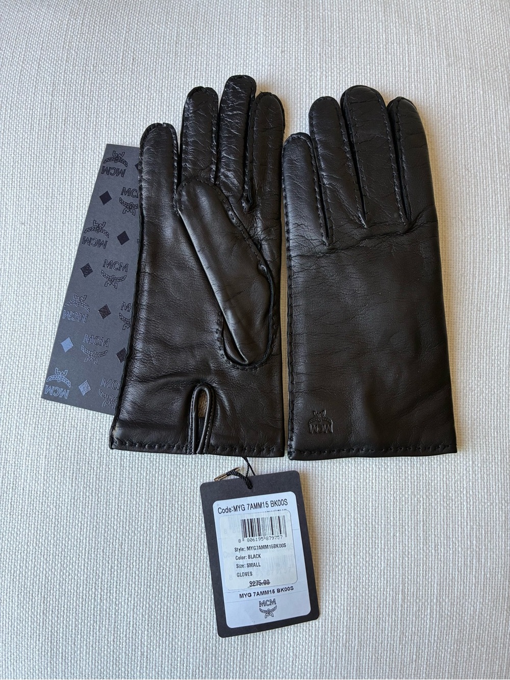 *NWT* MCM Size 6½ Genuine Leather Cashmere Gloves | Made in Italy